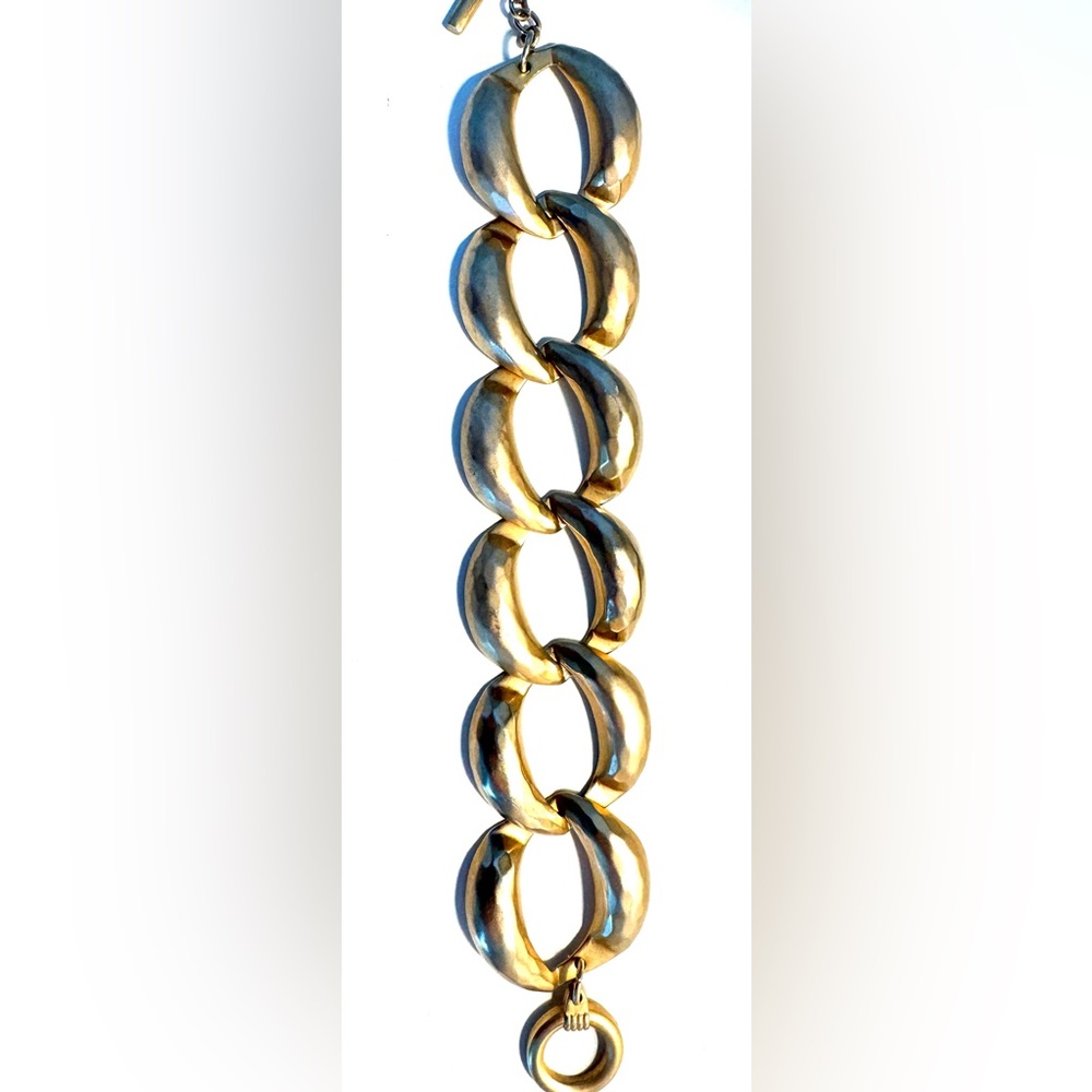 Chunky Gold Tone 8 1/2” Chain Bracelet - Picture 8 of 10